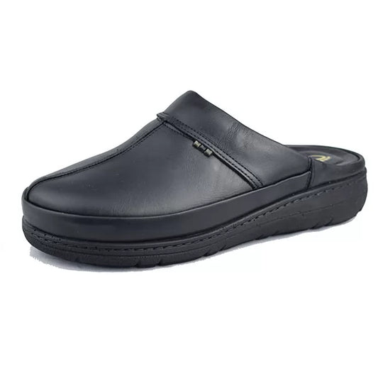 Sabot Médical en Cuir – Noir Classique