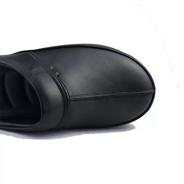 Sabot Médical en Cuir – Noir Classique