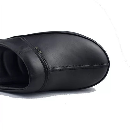 Sabot Médical en Cuir – Noir Classique
