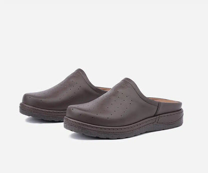 Sabot Médical en Cuir – Marron