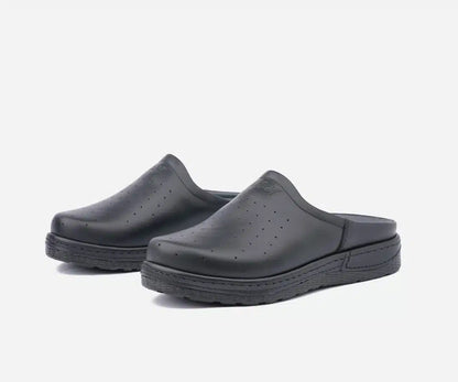 Sabot Médical en Cuir – Noir