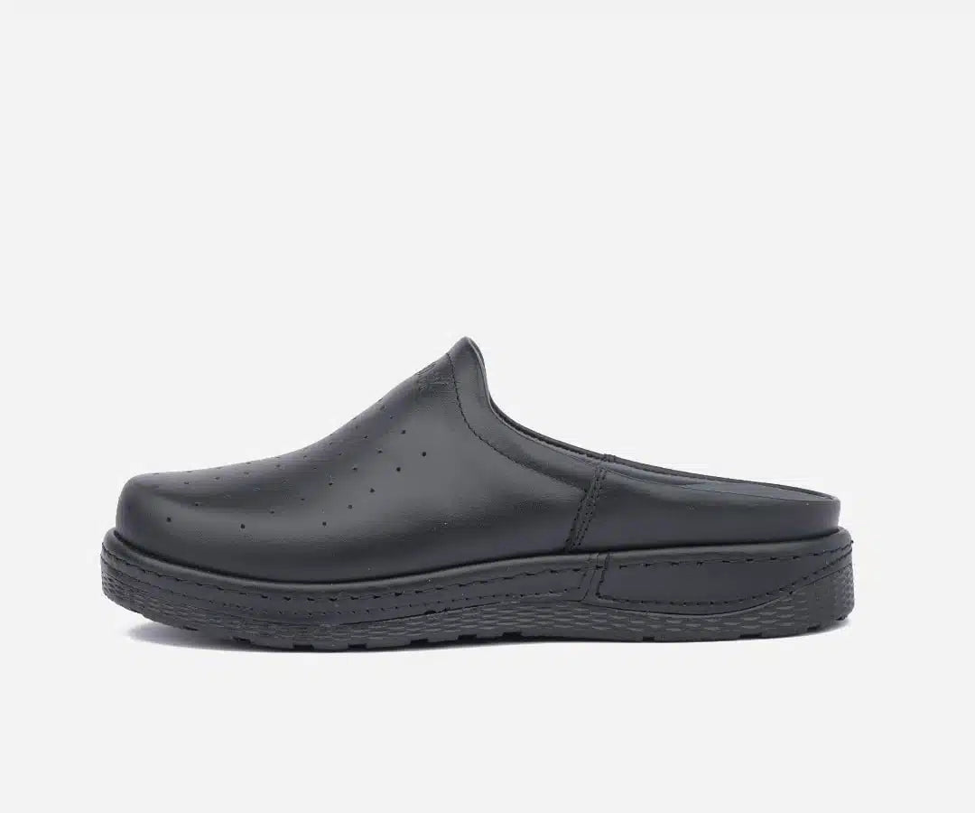 Sabot Médical en Cuir – Noir