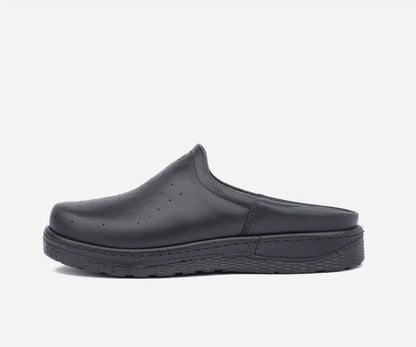Sabot Médical en Cuir – Noir